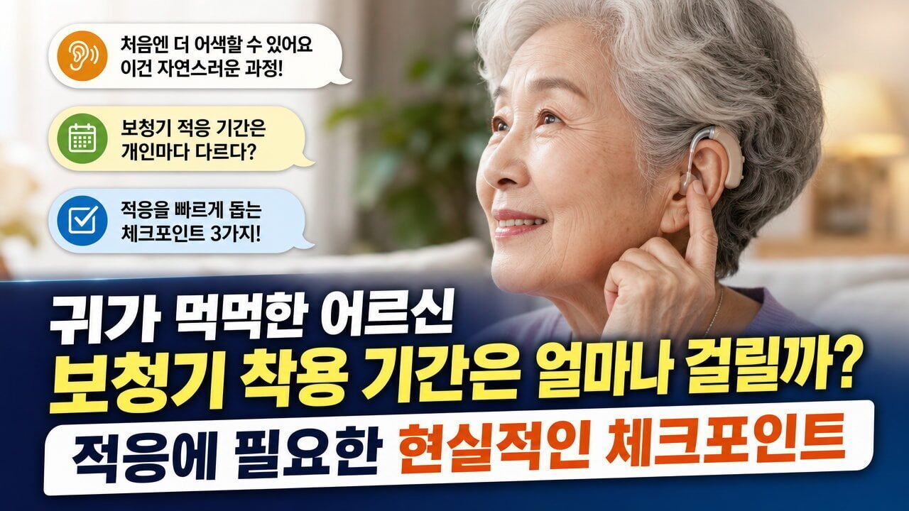 귀가 먹먹한 어르신 보청기 착용 기간은 얼마나 걸릴까? 적응에 필요한 현실적인 체크포인트